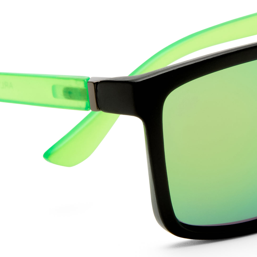 Cancer Council | Arltunga Sunglasses | Matte Black/Neon Green | Zoom