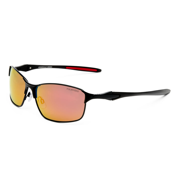 Three‑quarter angle of Leederville sunglasses in Black finish