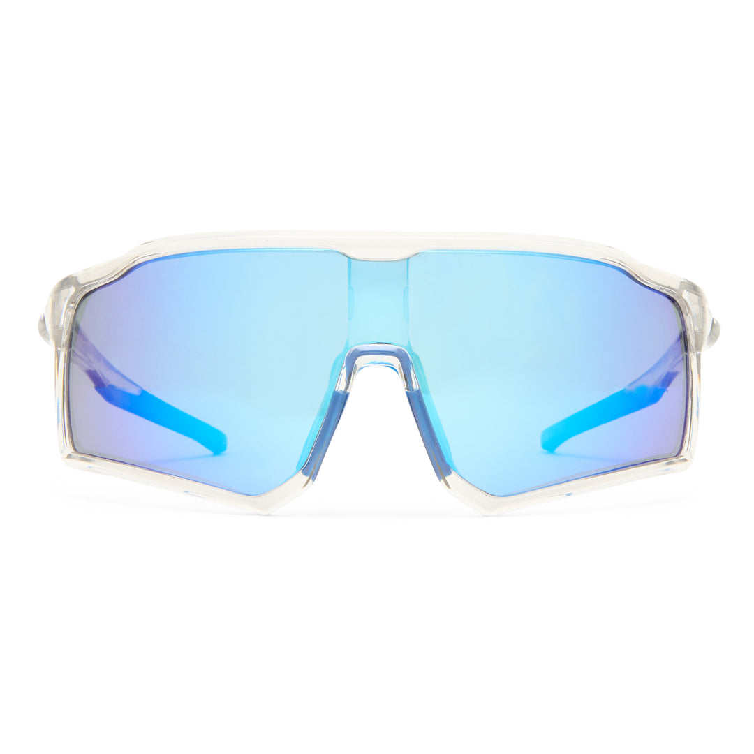 Nedlands sunglasses in clear, front view showing frame shape and lens design