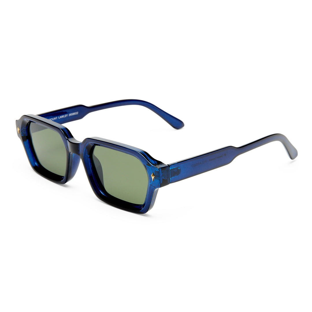 Three‑quarter angle of Mount Lawley sunglasses in Ink Blue finish