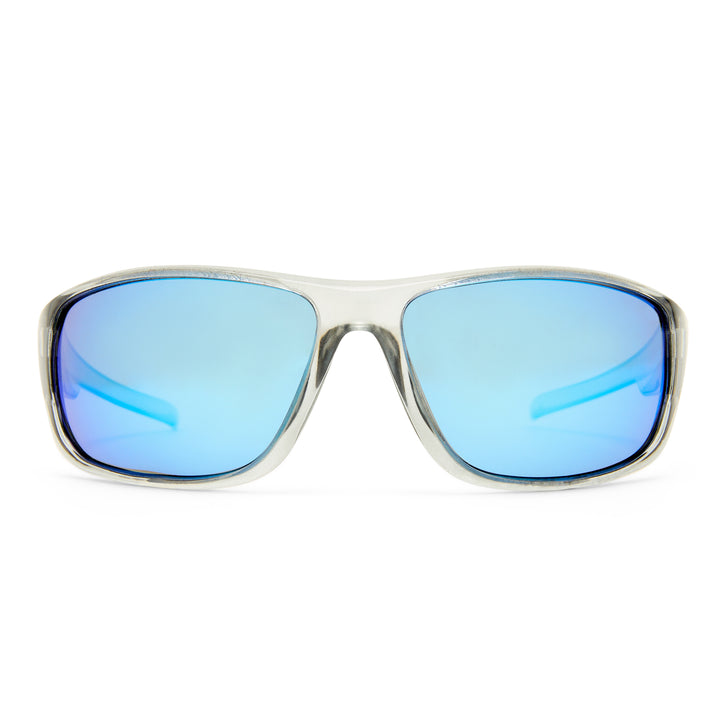 Dundee sunglasses in Clear shown front‑on with classic square frame