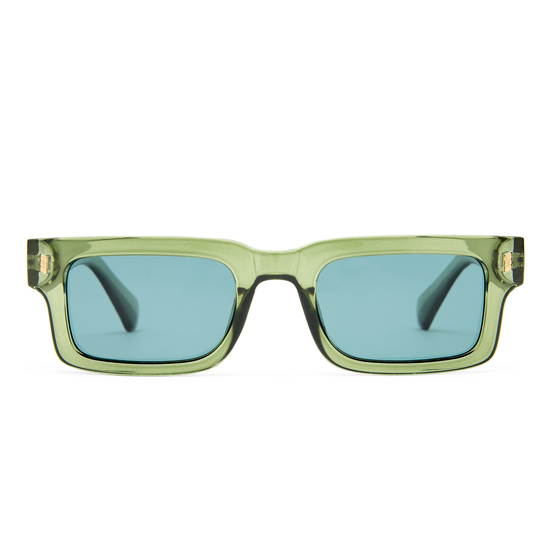 Austinmer sunglasses in khaki, front view showing frame shape and lens design