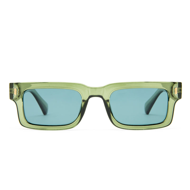 Austinmer sunglasses in khaki, front view showing frame shape and lens design