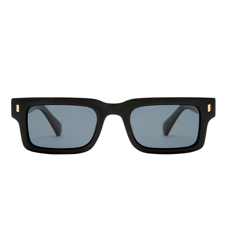 Austinmer sunglasses in black, front view showing frame shape and lens design