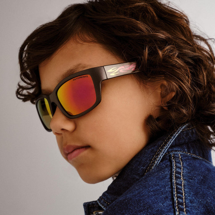 Seal Sunglasses - Grey/Red Mirror