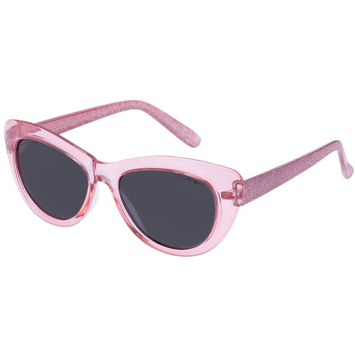 Cancer Council | Elk Sunglasses - Angle | Pink Glitter | UPF50+ Protection