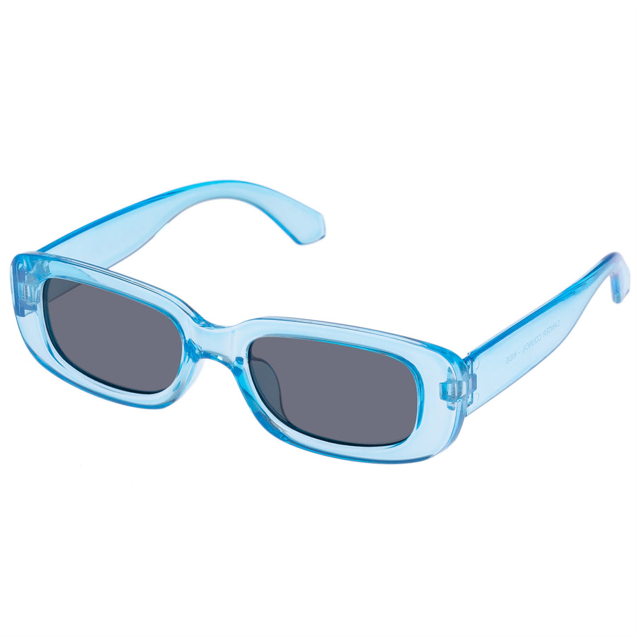 Cancer Council | Budgie Sunglasses - Angle | Neon Blue | UPF50+ Protection