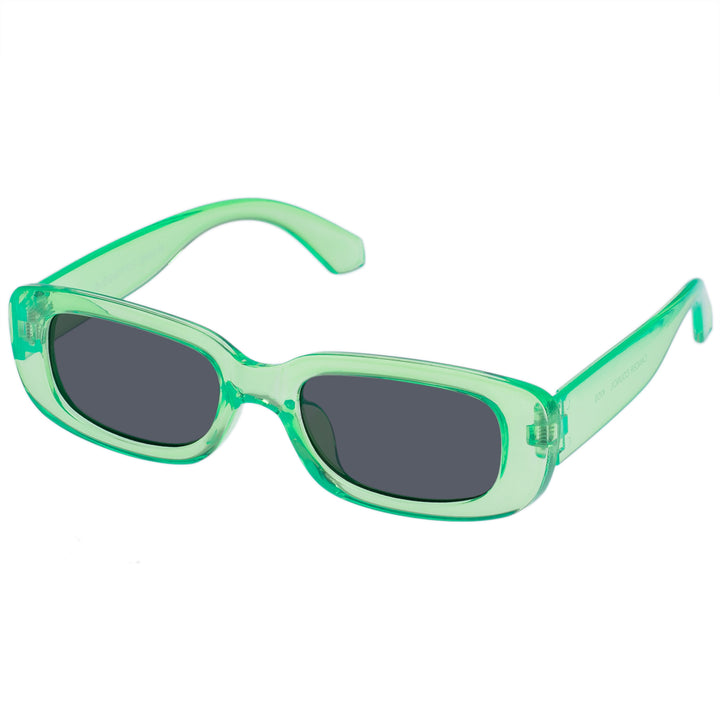 Cancer Council | Budgie Sunglasses - Angle | Neon Green | UPF50+ Protection