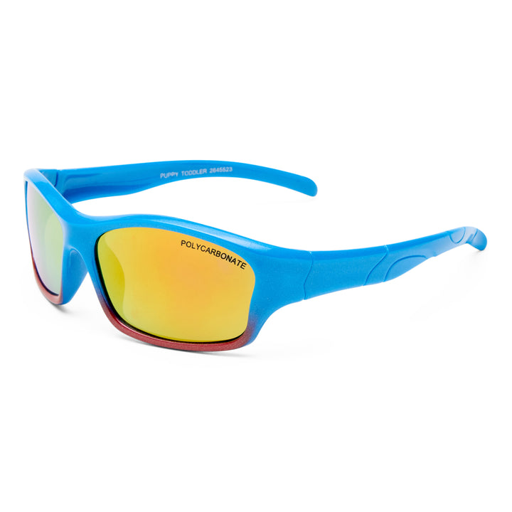 Cancer Council | Puppy Toddler Sunglasses | Metallic Blue/Red  | Front