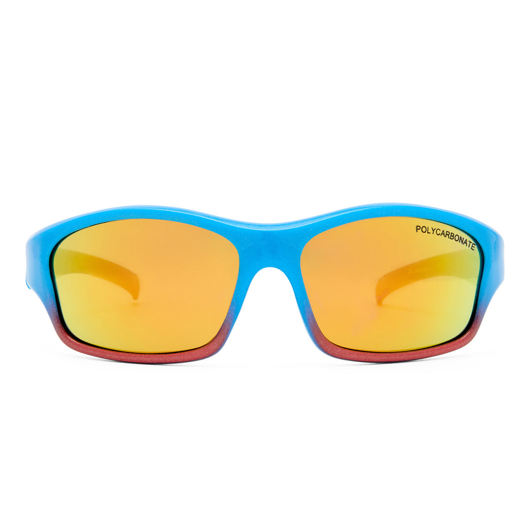 Cancer Council | Puppy Toddler Sunglasses | Metallic Blue/Red  | Front