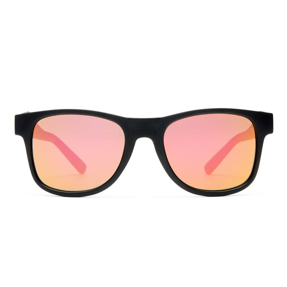 T‑Rex kids sunglasses in Matte Black shown front‑on 