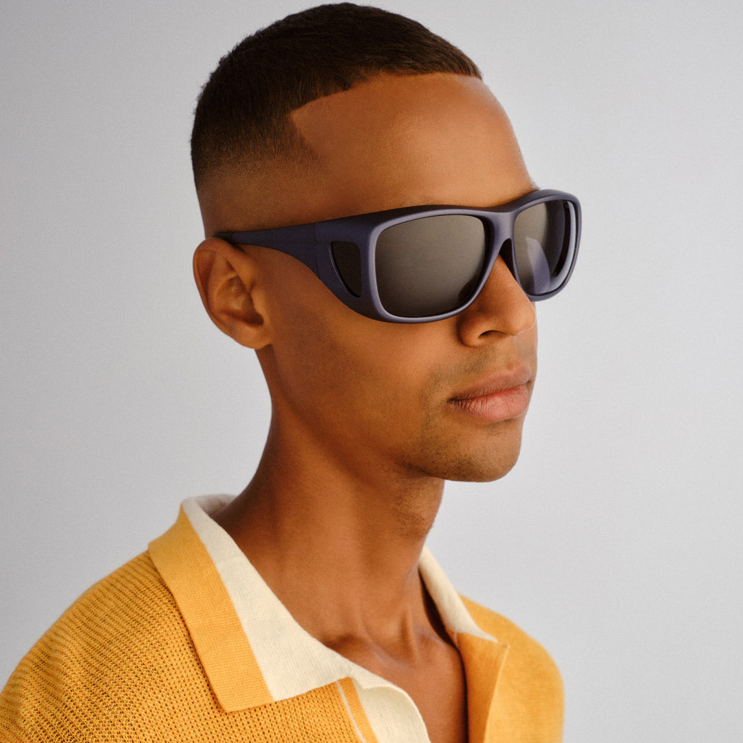 Cancer Council | Gymea Fitover Sunglasses | Metallic Blue | Lifestyle