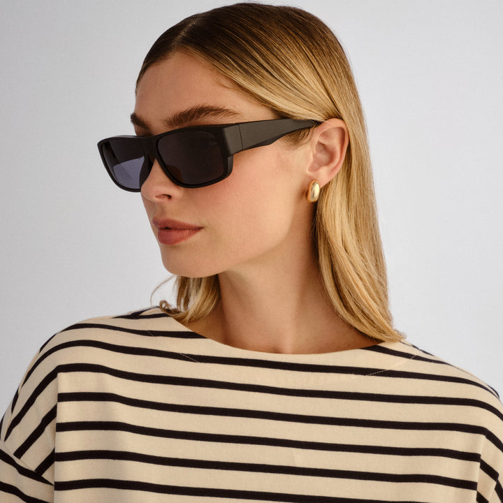 Cancer Council | Halton Fitover Sunglasses | Black | Angle Model