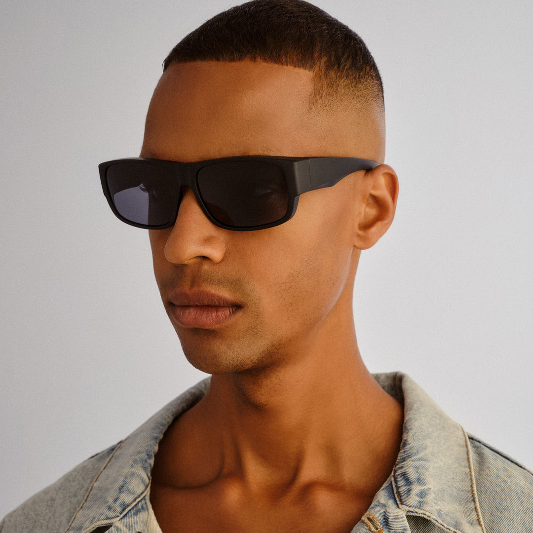 Cancer Council | Halton Fitover Sunglasses | Black | Angle Lifestyle