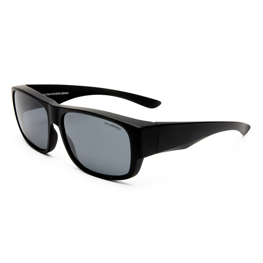 Cancer Council | Halton Fitover Sunglasses | Black | Angle