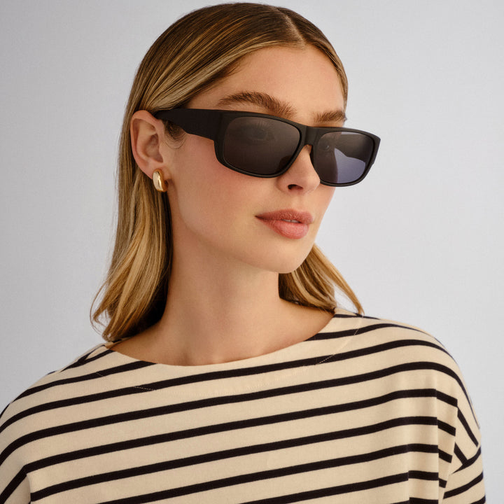 Cancer Council | Halton Fitover Sunglasses | Black | Side