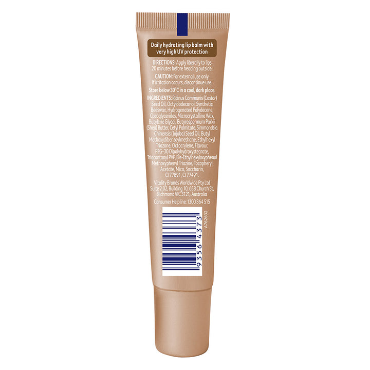 Vanilla Lip Balm | SPF50+ | Cancer Council | Back Tube