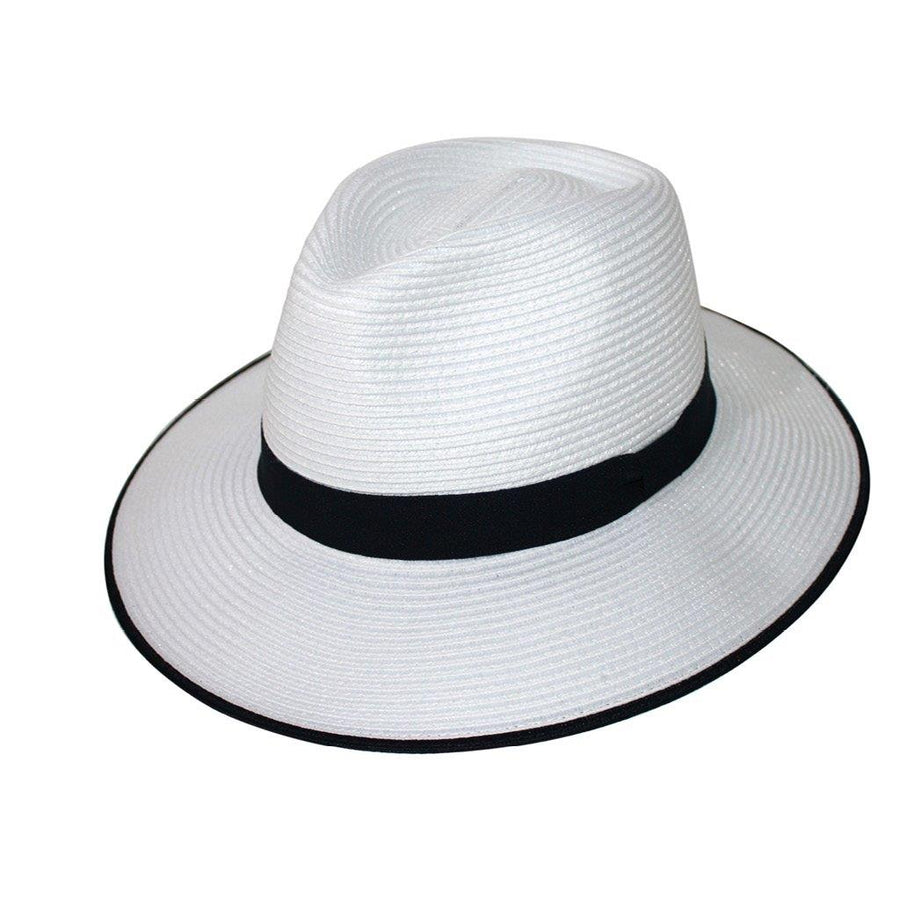 Mia Flexibraid Fedora - White