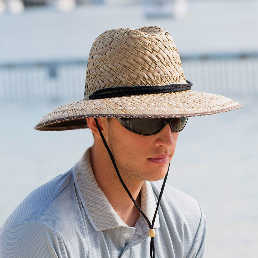 Mens Straw Surf Hat - Natural