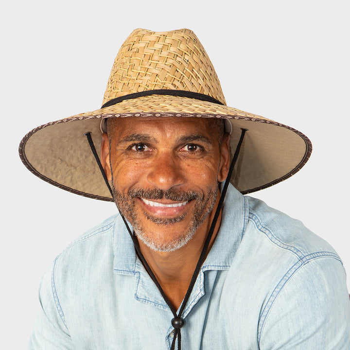 Mens Straw Surf Hat - Natural