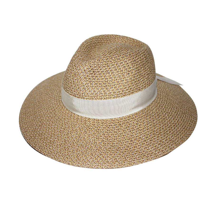 Cancer Council | Roberta Fedora Hat - Angle | Natural | UPF50+ Protection