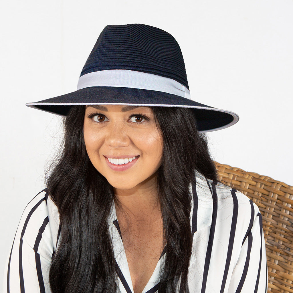 Mia Flexibraid Fedora - Navy