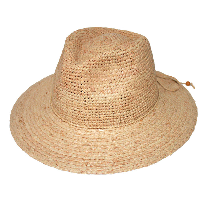 Flora Raffia Fedora - Natural