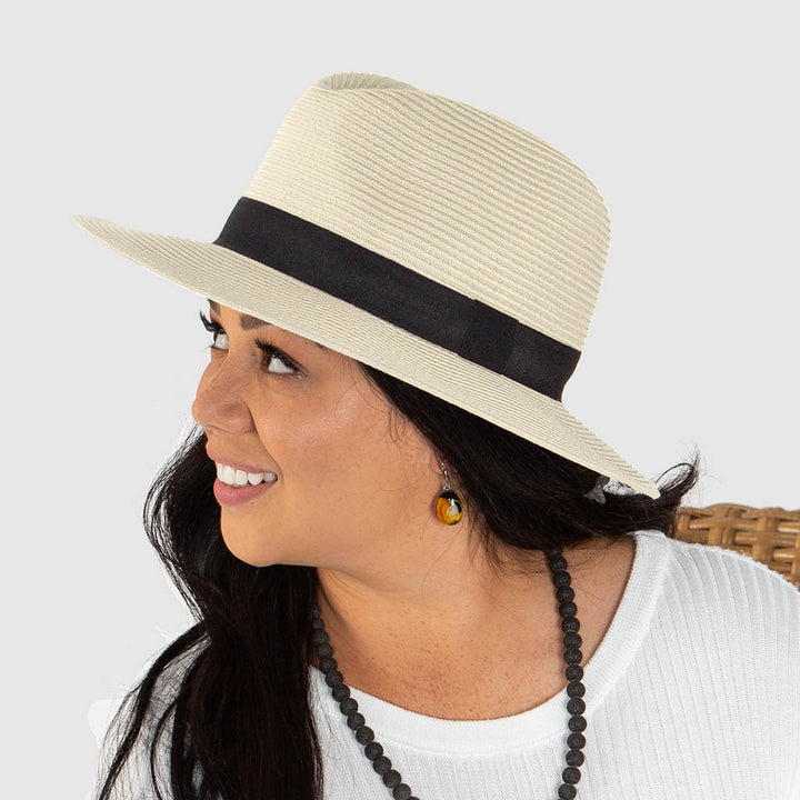 Café Fedora Hat - Ivory