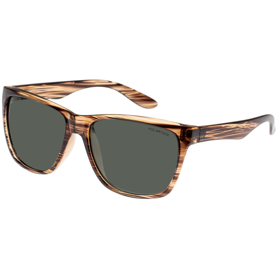 Bondi Sunglasses - Brown Woodstripe