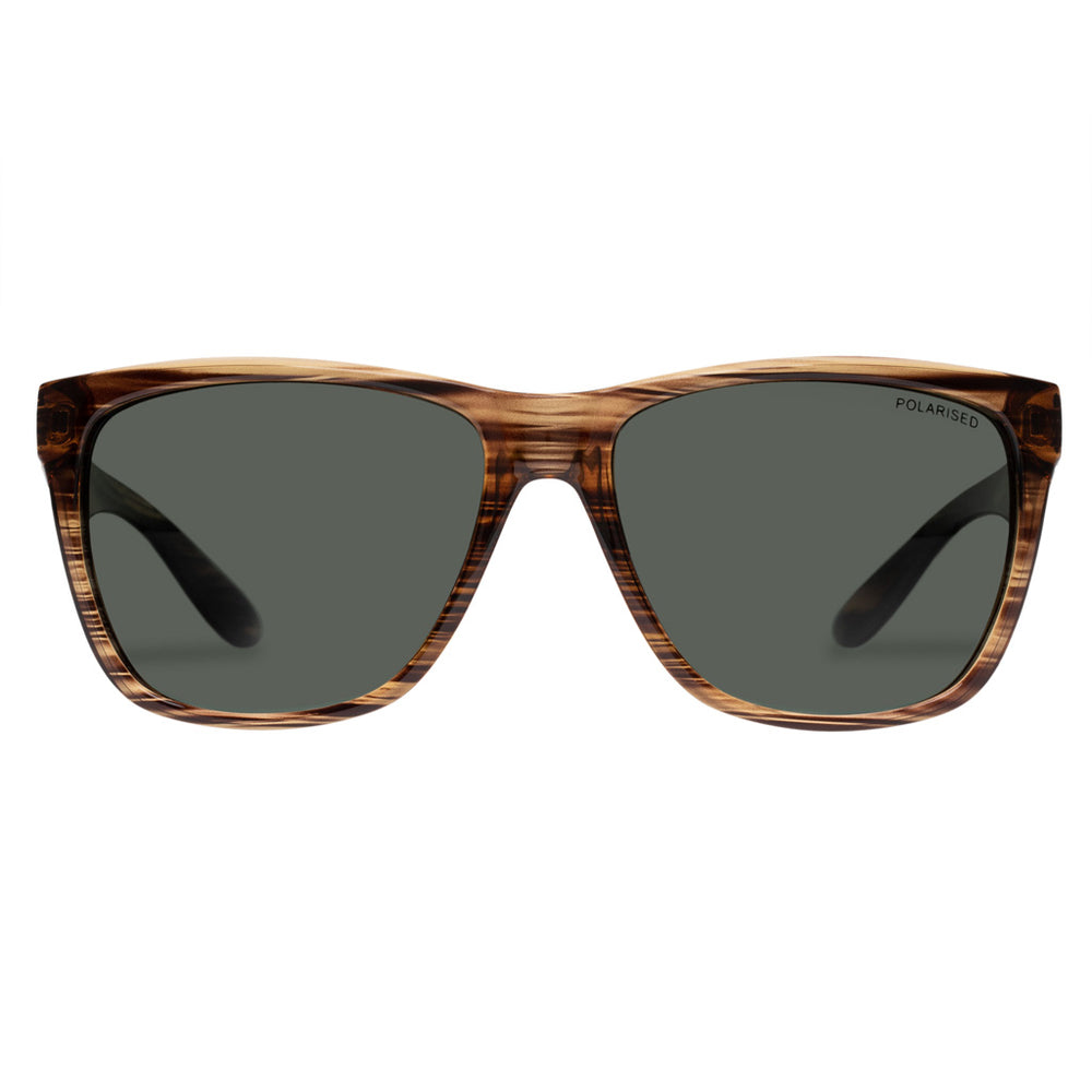 Bondi Sunglasses - Brown Woodstripe